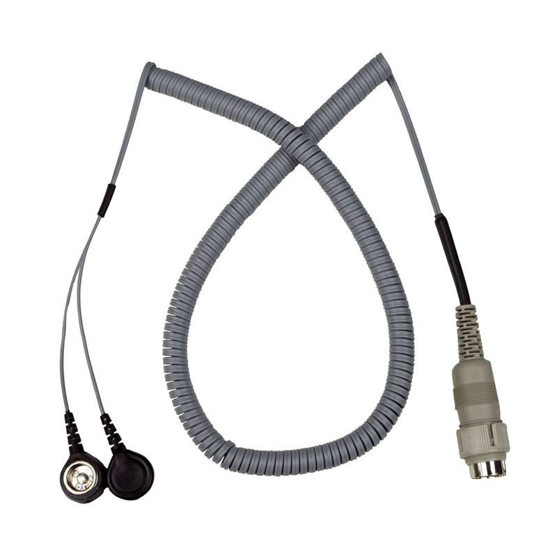 Grounding Cord Only, Dual Conductor, with Dual 10mm Snap, 10 ft Over-All Length